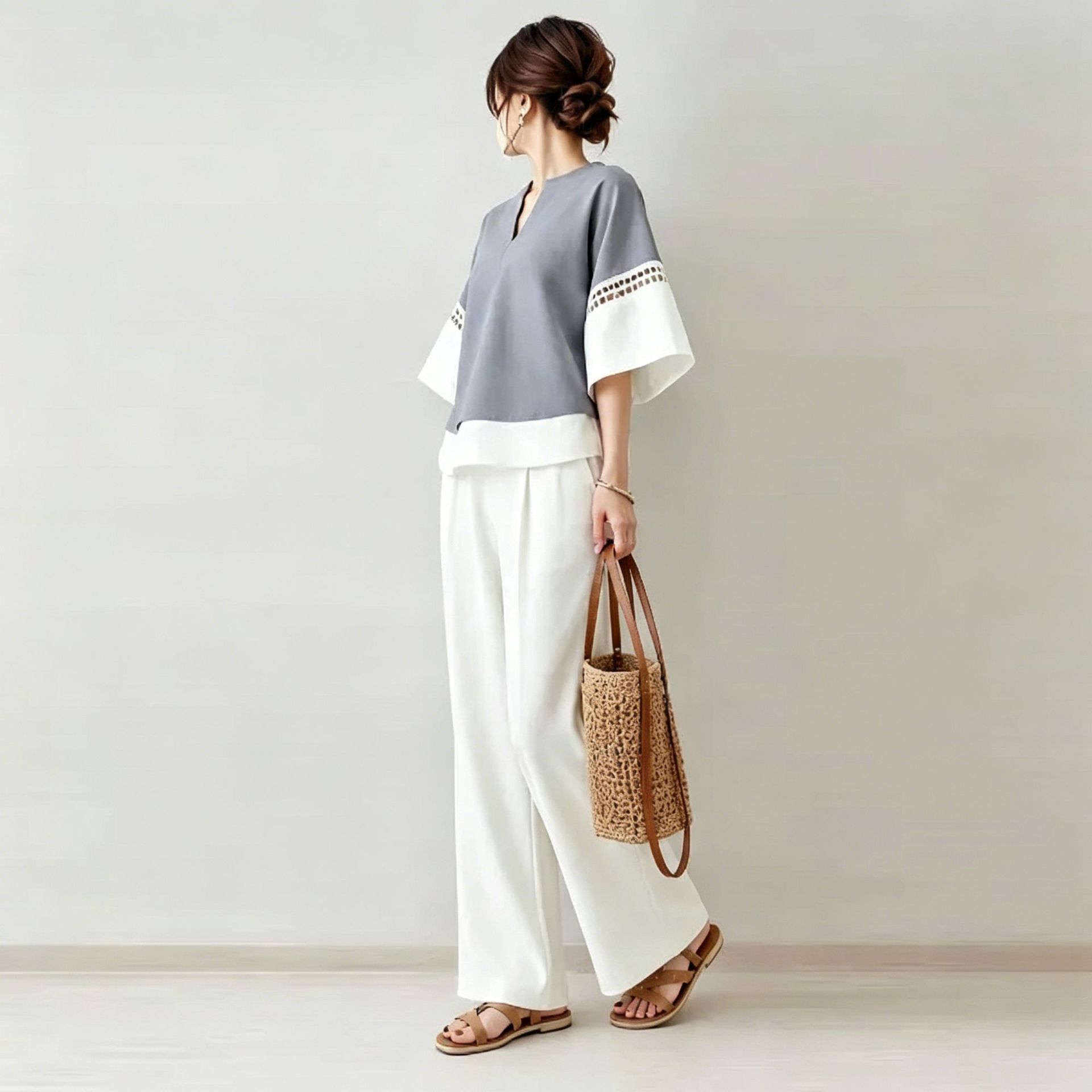2026 New Two-piece Set: V-neck - огляд і ціна Robe Silk Women