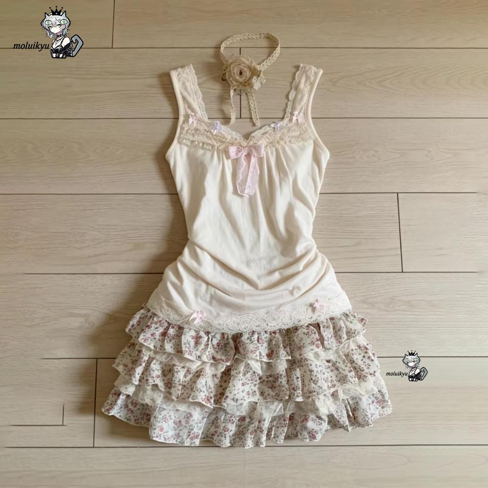 Women Y2K 2Pcs Outfit Set Lace - огляд і ціна Cami Top Lace