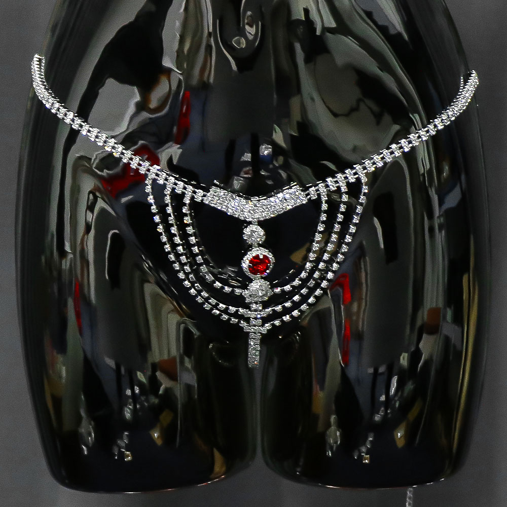 Crystal Rhinestone Body Chain  - огляд і ціна Thong Bikini Women