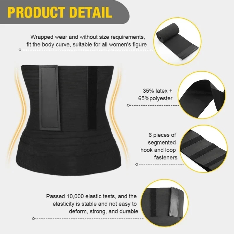 1/2Pcs Bandage Wrap Trimmer Be - огляд і ціна Shapewear Bodysuit Firm