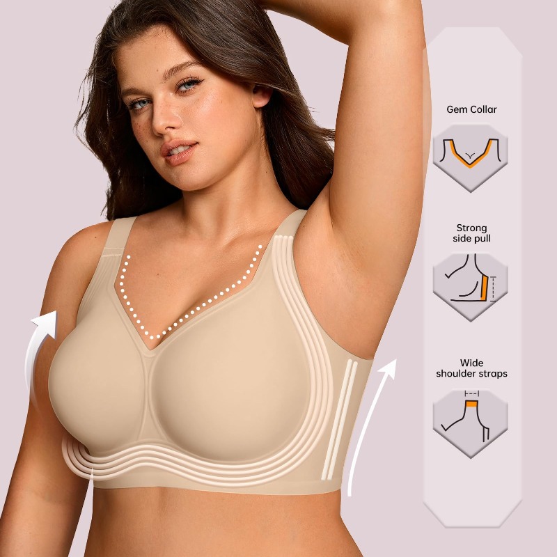 Plus Size Wireless Jelly Bra W - огляд і ціна Push Up Bra Padded