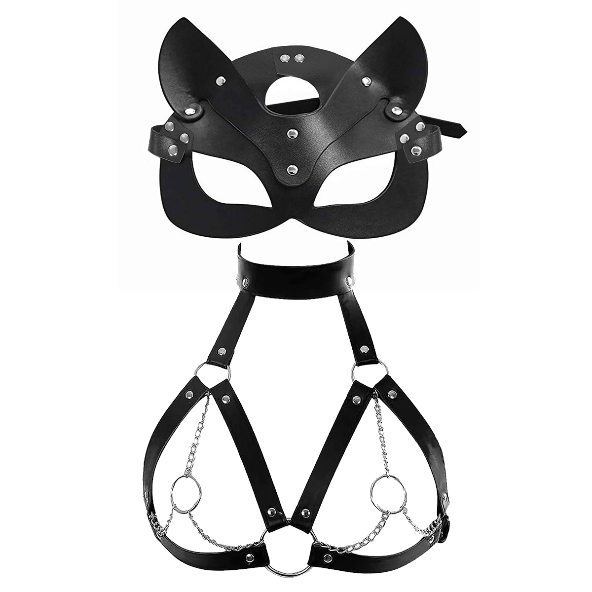 Women Sexy Mask Blindfold Cosp - огляд і ціна Garter Belt Set