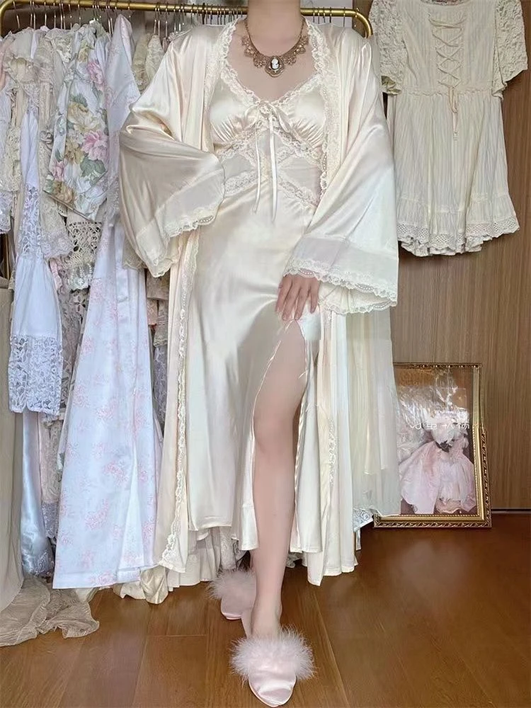 Silk Robe Gown Sets Women Gent - огляд і ціна Robe Silk Women
