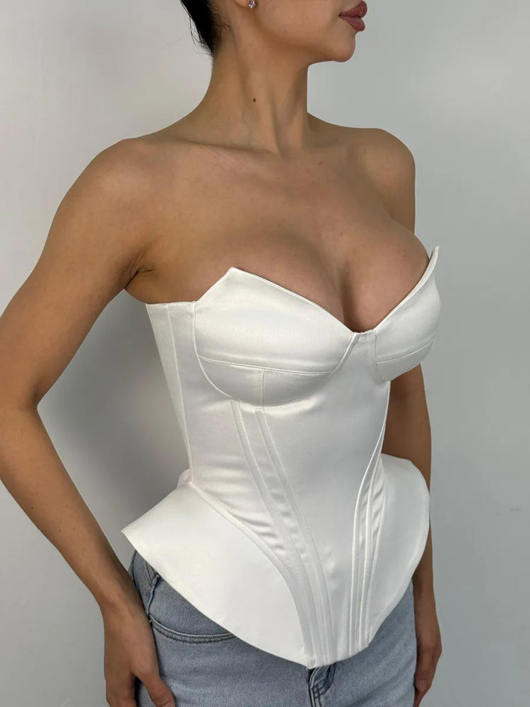 BKQU Sexy Fishbone Strapless C - огляд і ціна Corset Waist Cinch