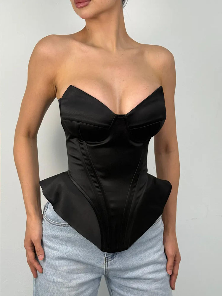 BKQU Sexy Fishbone Strapless C - огляд і ціна Corset Waist Cinch